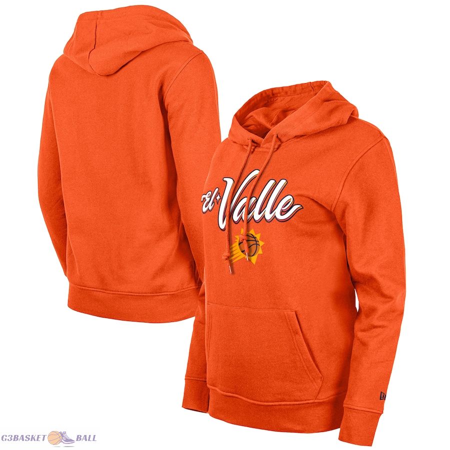 Women's Phoenix Suns New Era Orange 2023/24 City Edition Pullover Hoodie