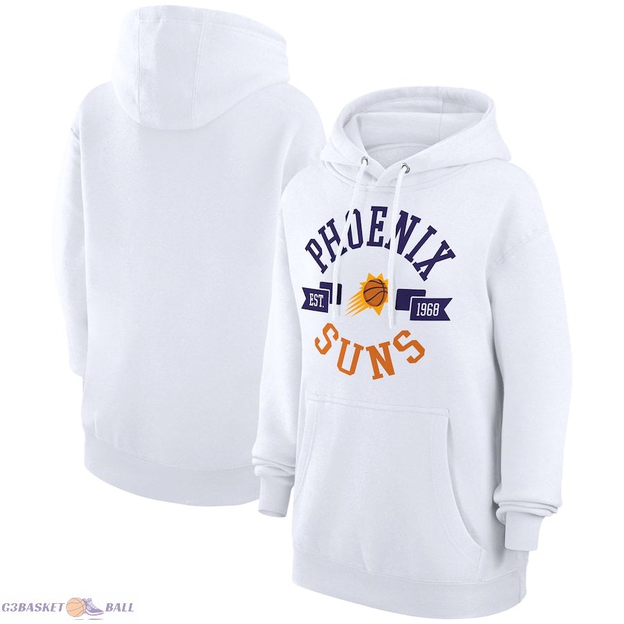 Women's Phoenix Suns G-III 4Her by Carl Banks White City Pullover Hoodie