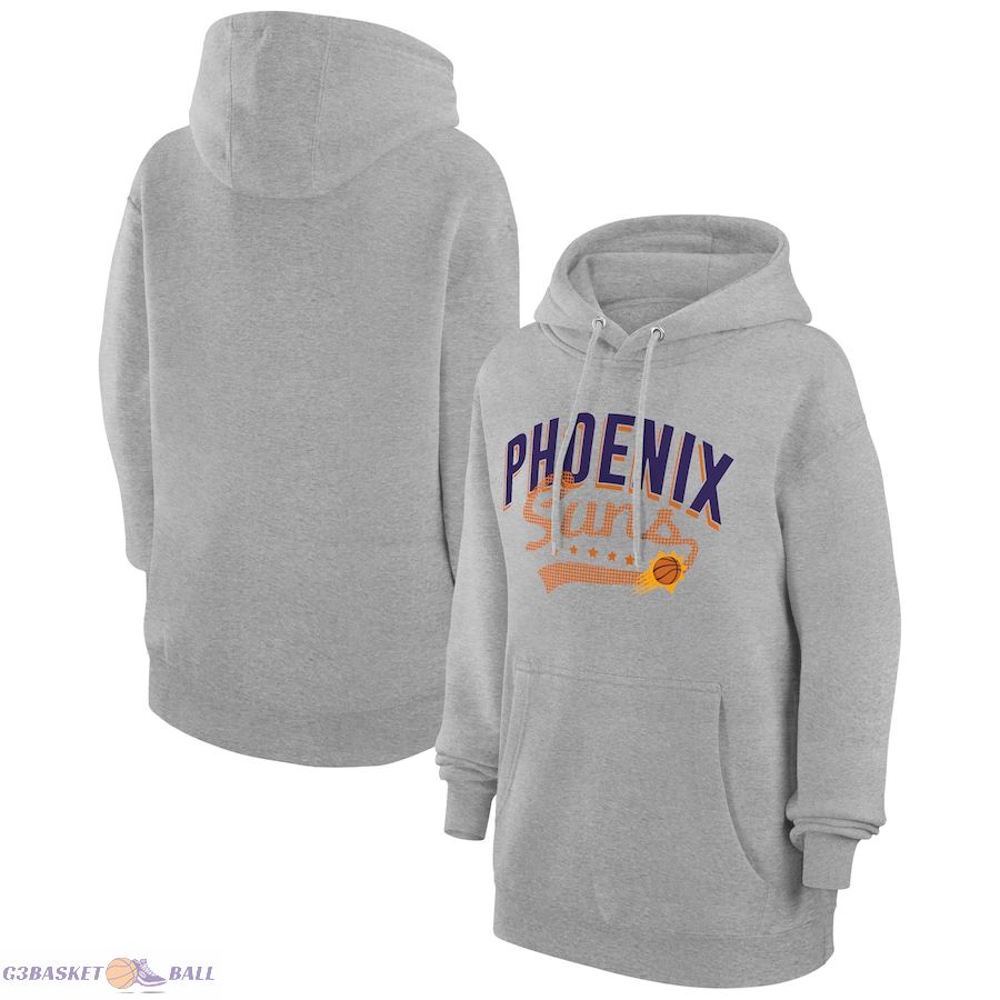 Women's Phoenix Suns G-III 4Her by Carl Banks Heather Gray Filigree Logo Pullover Hoodie