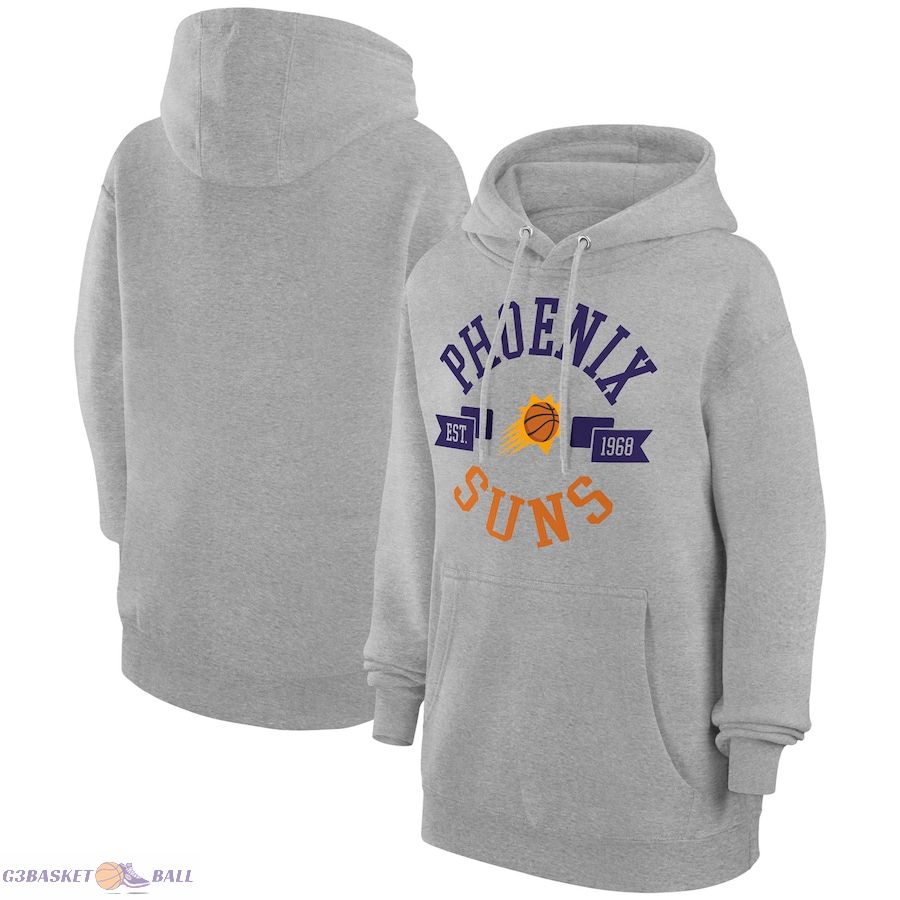 Women's Phoenix Suns G-III 4Her by Carl Banks Heather Gray City Pullover Hoodie