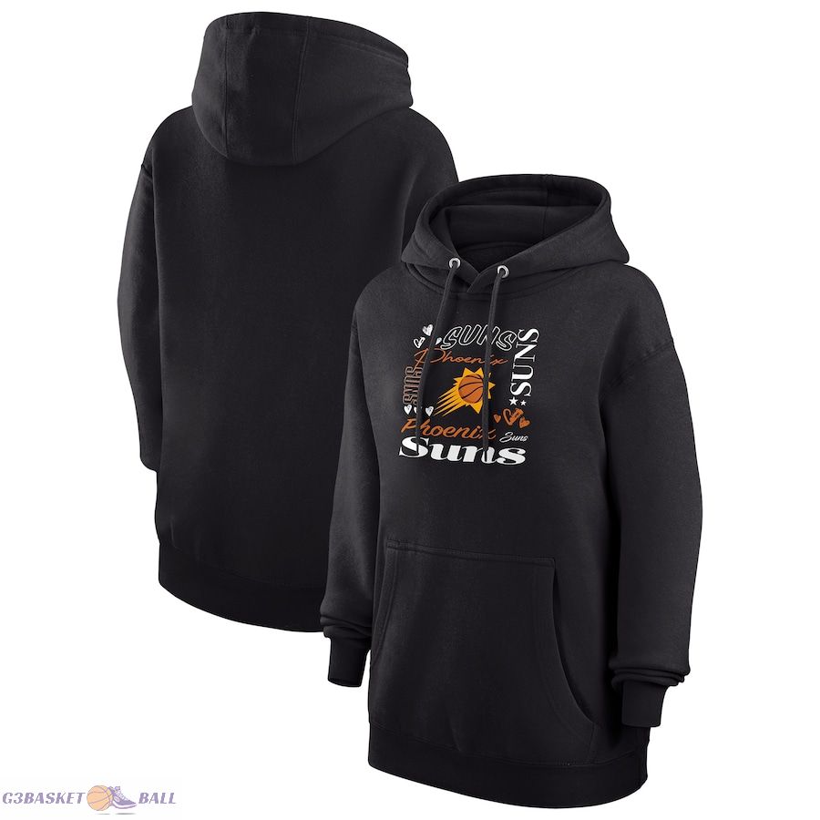 Women's Phoenix Suns G-III 4Her by Carl Banks Black Team Collage Graphic Fleece Pullover Hoodie