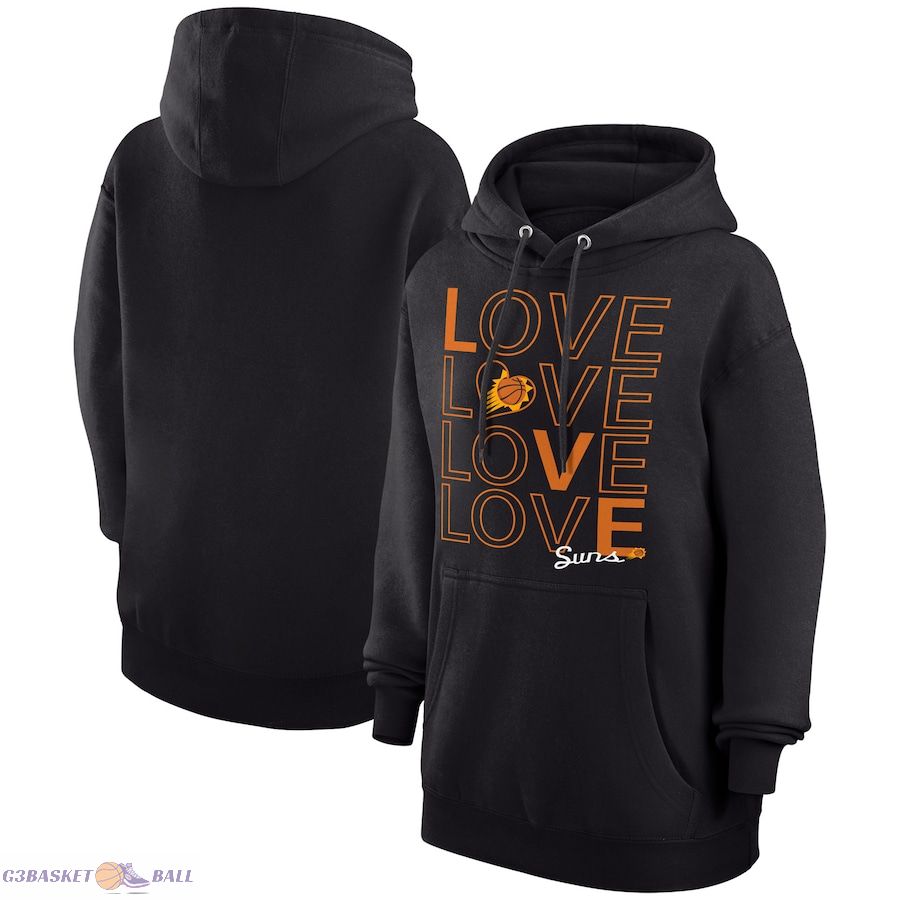 Women's Phoenix Suns G-III 4Her by Carl Banks Black Basketball Love Fleece Pullover Hoodie