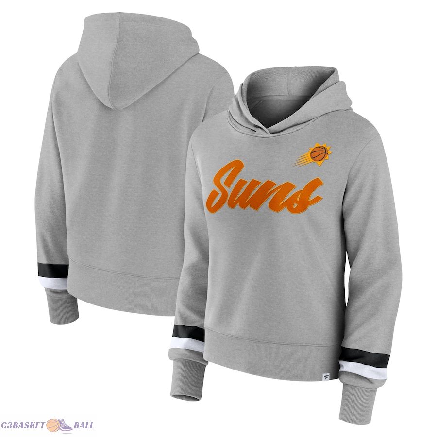 Women's Phoenix Suns Fanatics Heather Gray Halftime Pullover Hoodie