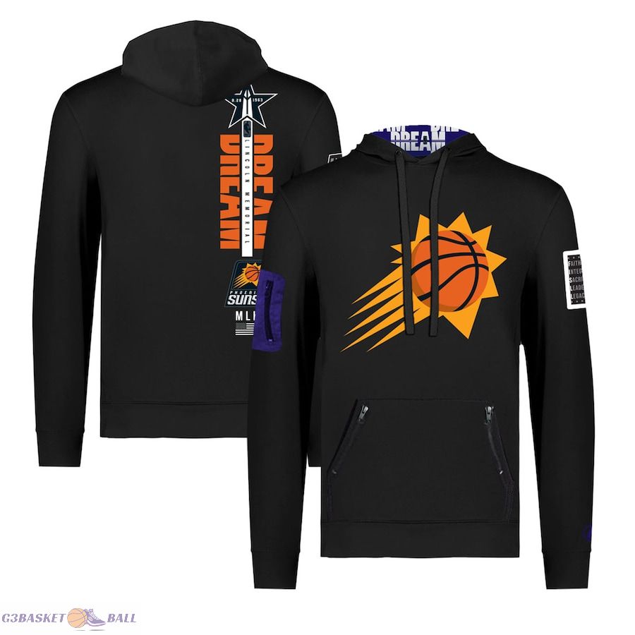 Unisex Phoenix Suns FISLL x Black History Collection Black Pullover Hoodie