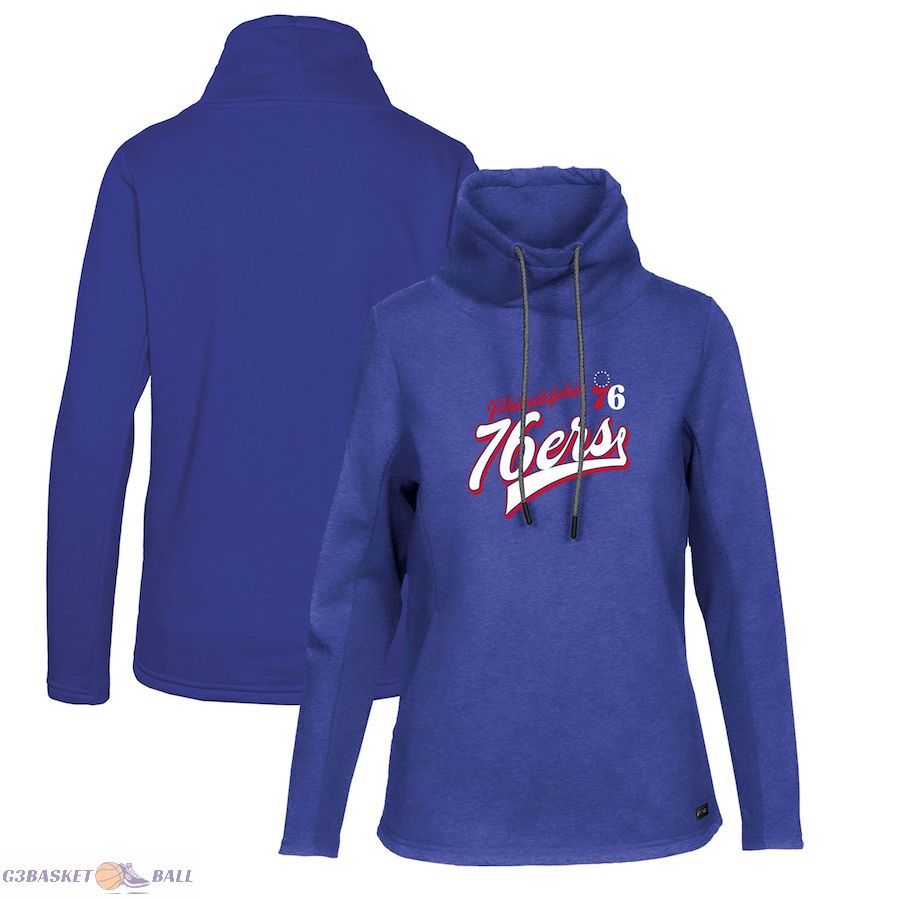 Women's Philadelphia 76ers Levelwear Royal Loop Retro Pullover Hoodie