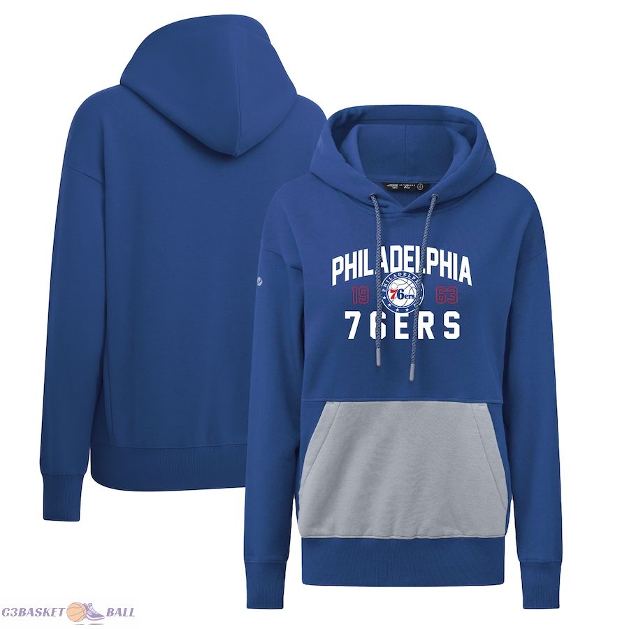 Women's Philadelphia 76ers Levelwear Royal Bonfire Pullover Hoodie