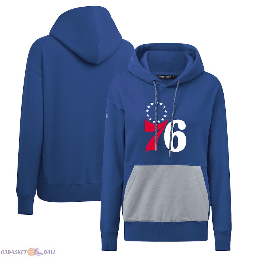 Women's Philadelphia 76ers Levelwear Royal Bonfire Pullover Hoodie