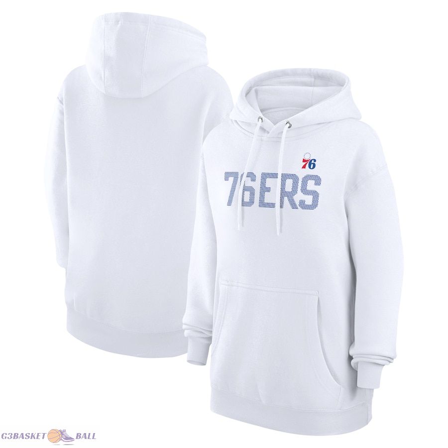 Women's Philadelphia 76ers G-III 4Her by Carl Banks White Dot Print Pullover Hoodie