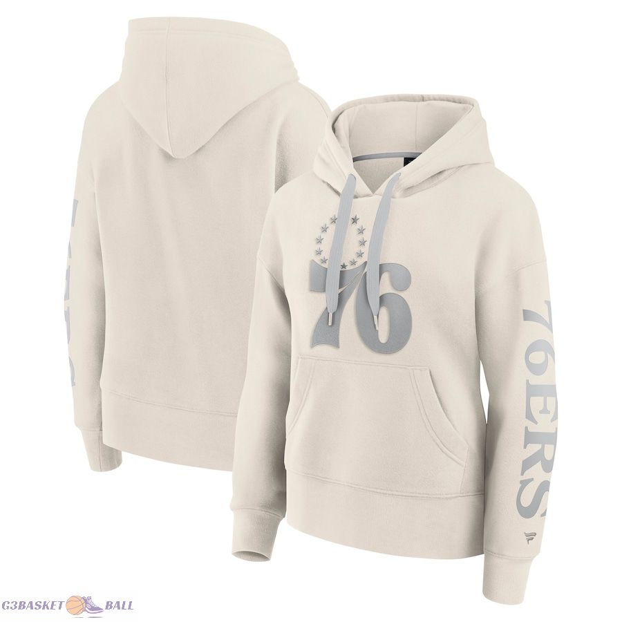 Women's Philadelphia 76ers Fanatics Cream Elements Next Pullover Hoodie