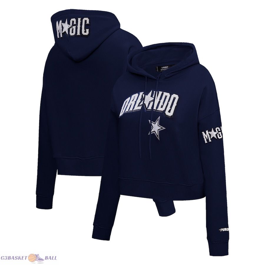 Women's Orlando Magic Pro Standard Navy 2023/24 City Edition Cropped Pullover Hoodie