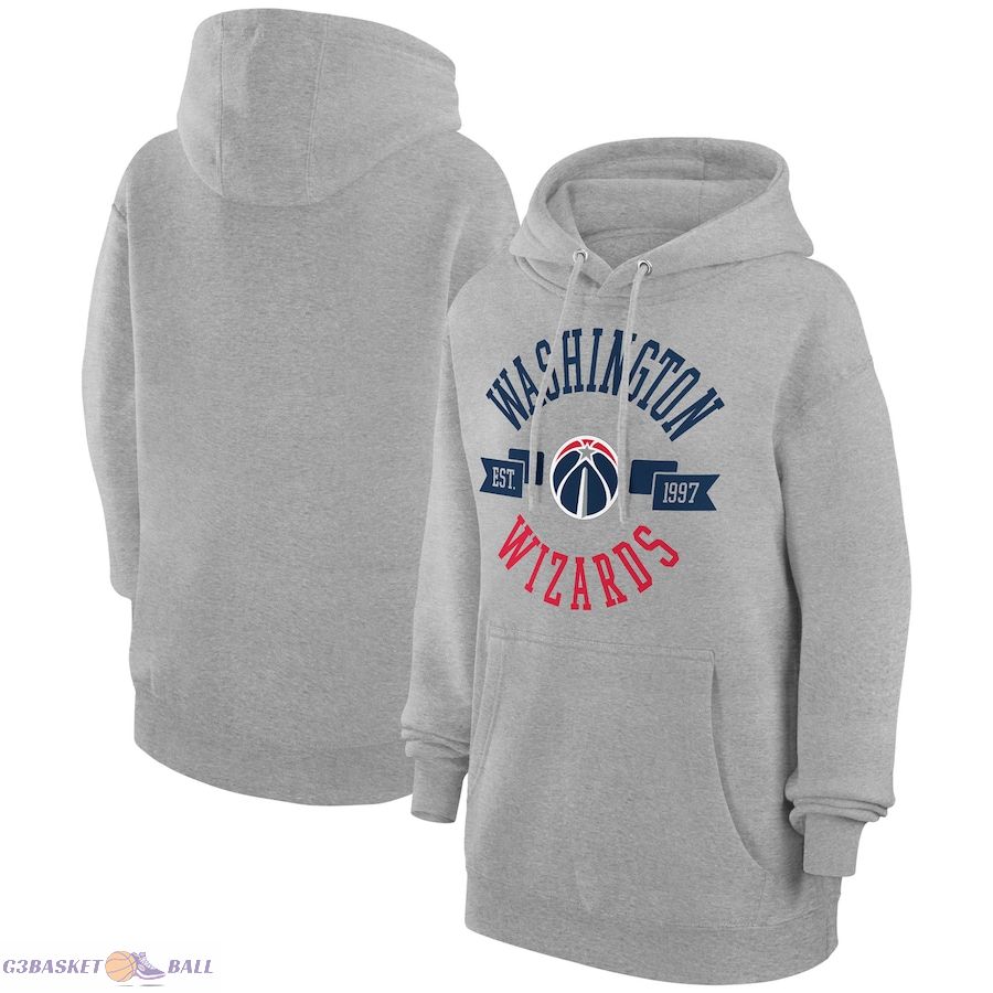 Women's Washington Wizards G-III 4Her by Carl Banks Heather Gray City Pullover Hoodie