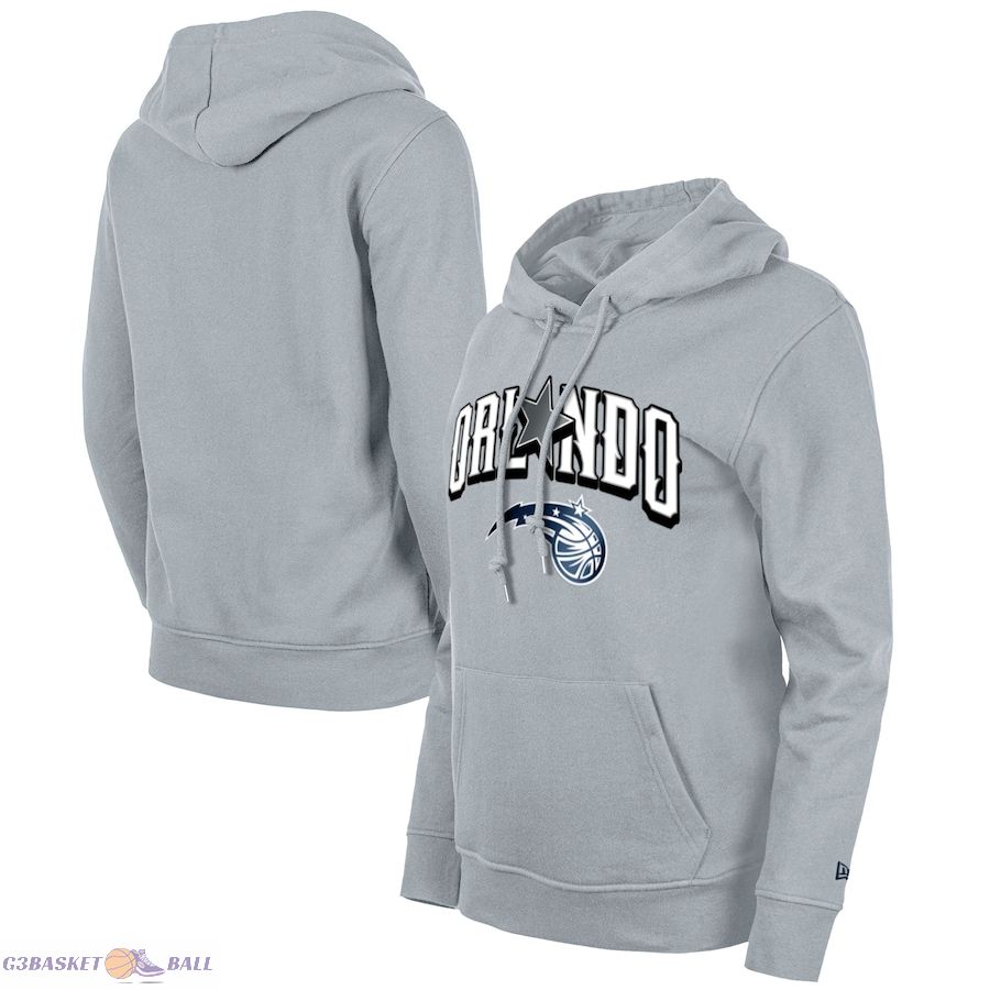 Women's Orlando Magic New Era Gray 2023/24 City Edition Pullover Hoodie