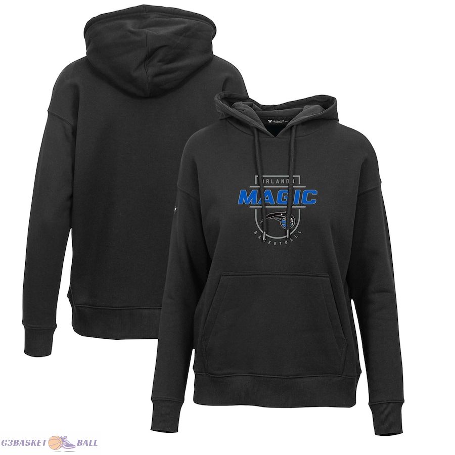 Women's Orlando Magic Levelwear Black Adorn In The Key Pullover Hoodie