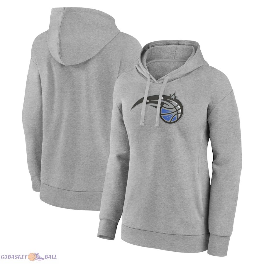 Women's Orlando Magic Gray Primary Logo Pullover Hoodie