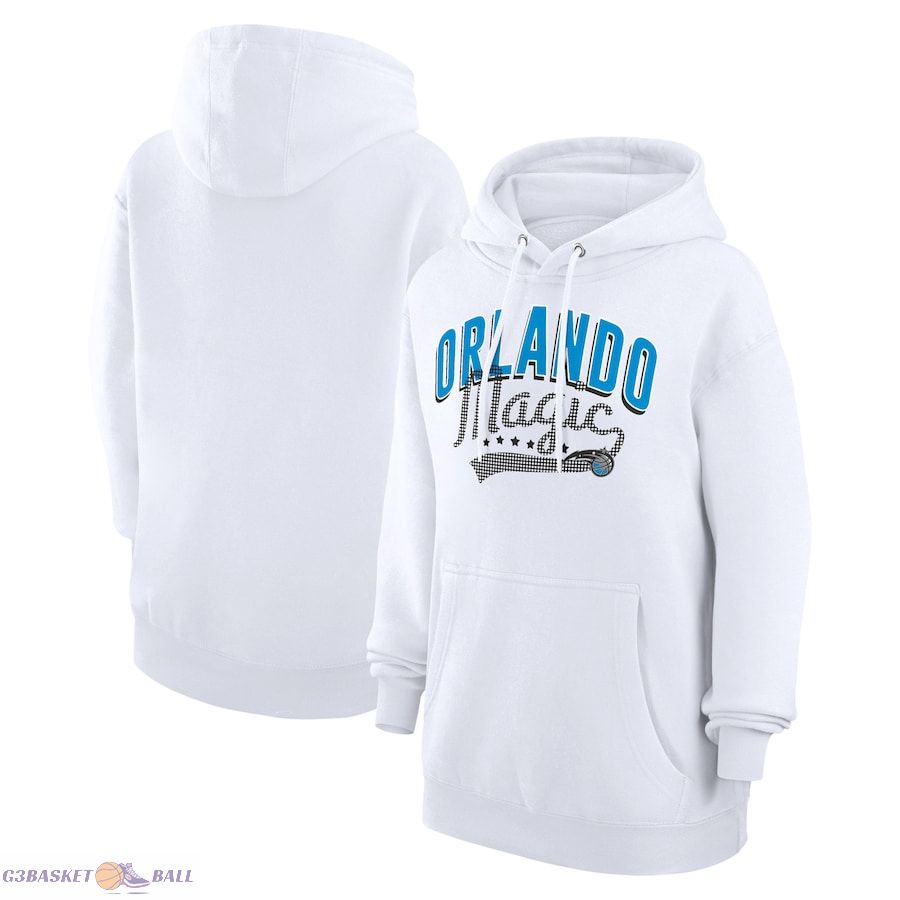 Women's Orlando Magic G-III 4Her by Carl Banks White Filigree Logo Pullover Hoodie