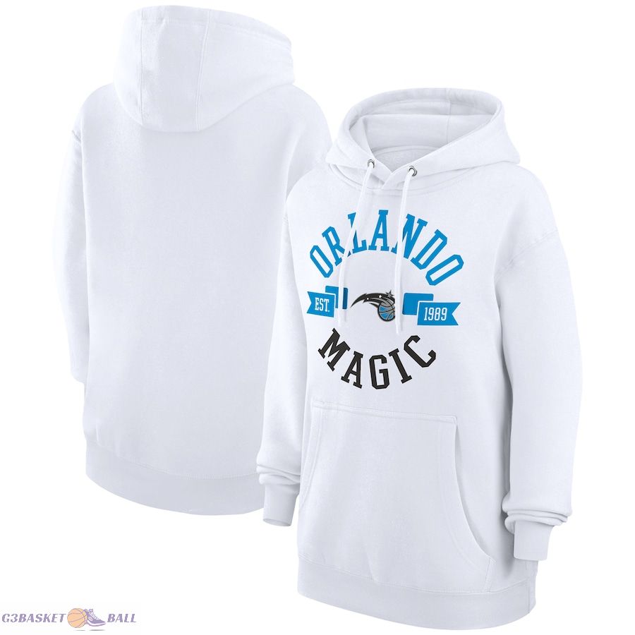 Women's Orlando Magic G-III 4Her by Carl Banks White City Pullover Hoodie