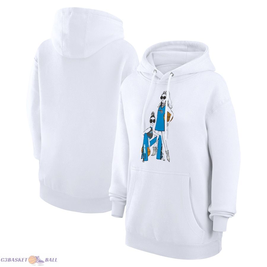 Women's Orlando Magic G-III 4Her by Carl Banks White Basketball Girls Fleece Pullover Hoodie