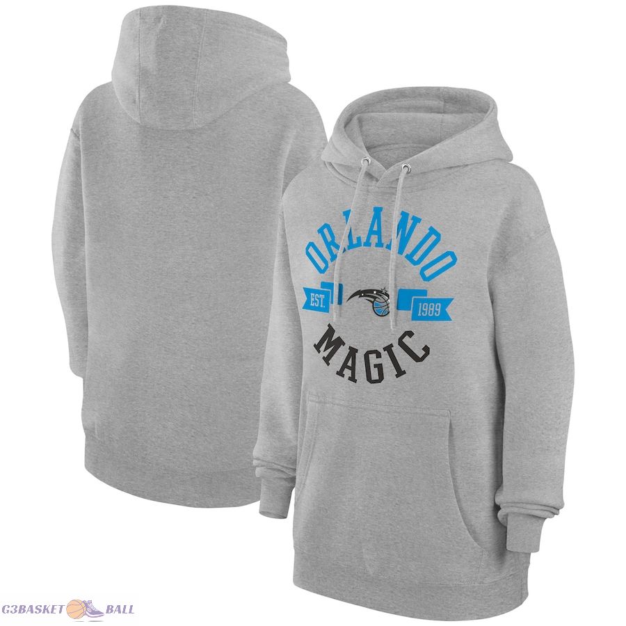 Women's Orlando Magic G-III 4Her by Carl Banks Heather Gray City Pullover Hoodie