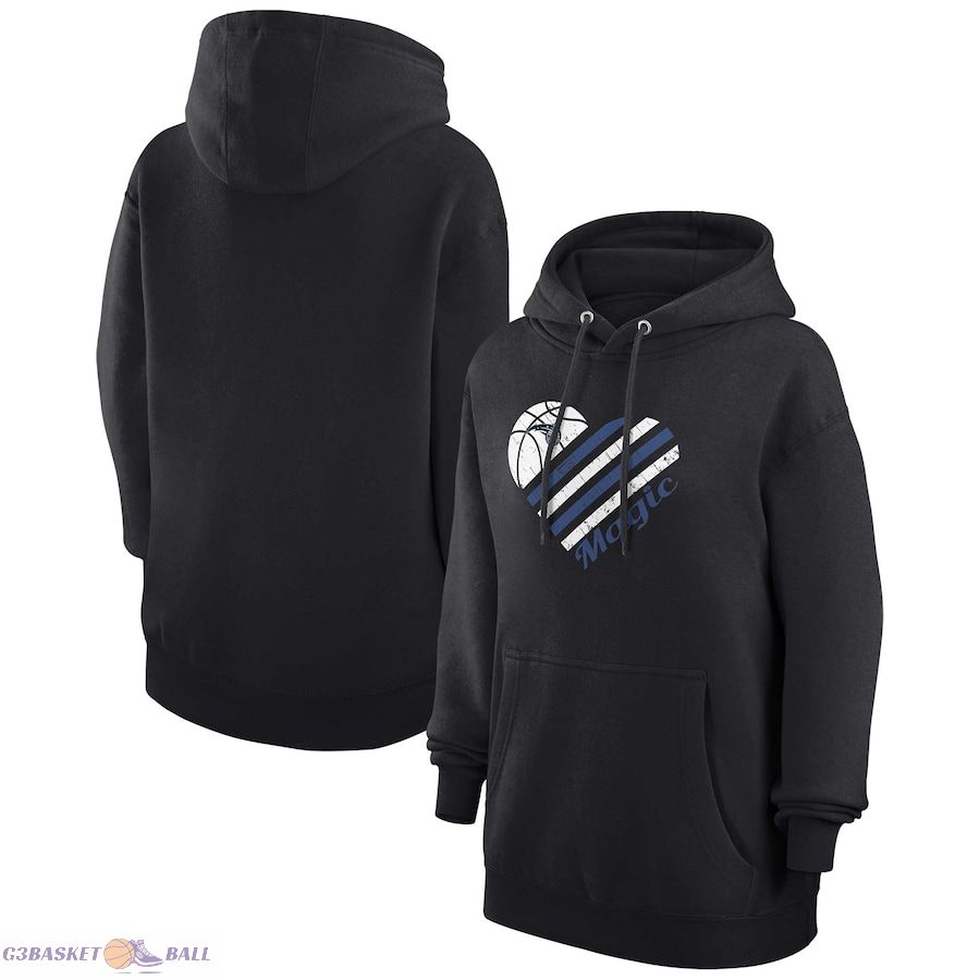 Women's Orlando Magic G-III 4Her by Carl Banks Black Heart Pullover Hoodie