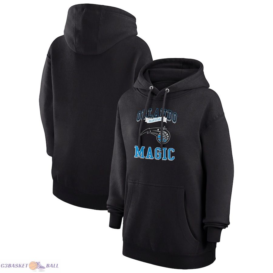 Women's Orlando Magic G-III 4Her by Carl Banks Black Graphic Fleece Pullover Hoodie