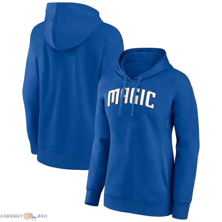 Women's Orlando Magic Blue Wordmark Alt Pullover Hoodie