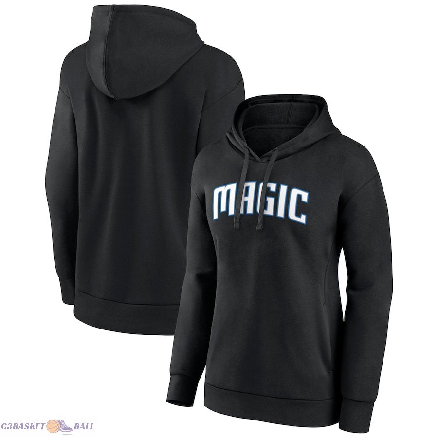 Women's Orlando Magic Black Wordmark Alt Pullover Hoodie