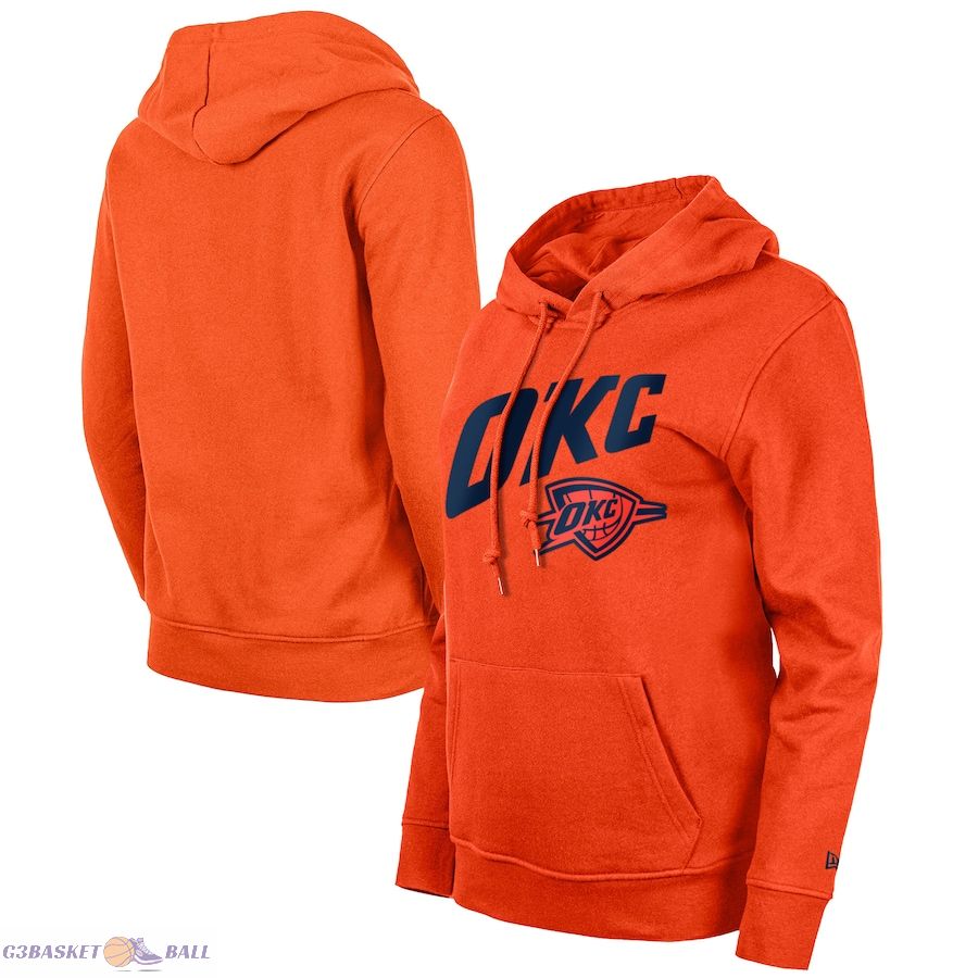 Women's Oklahoma City Thunder New Era Orange 2023/24 City Edition Pullover Hoodie