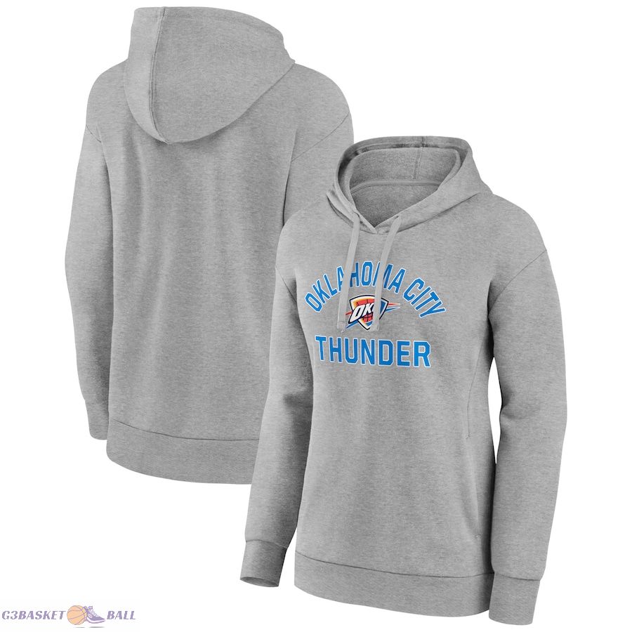 Women's Oklahoma City Thunder Gray Overtime Pullover Hoodie