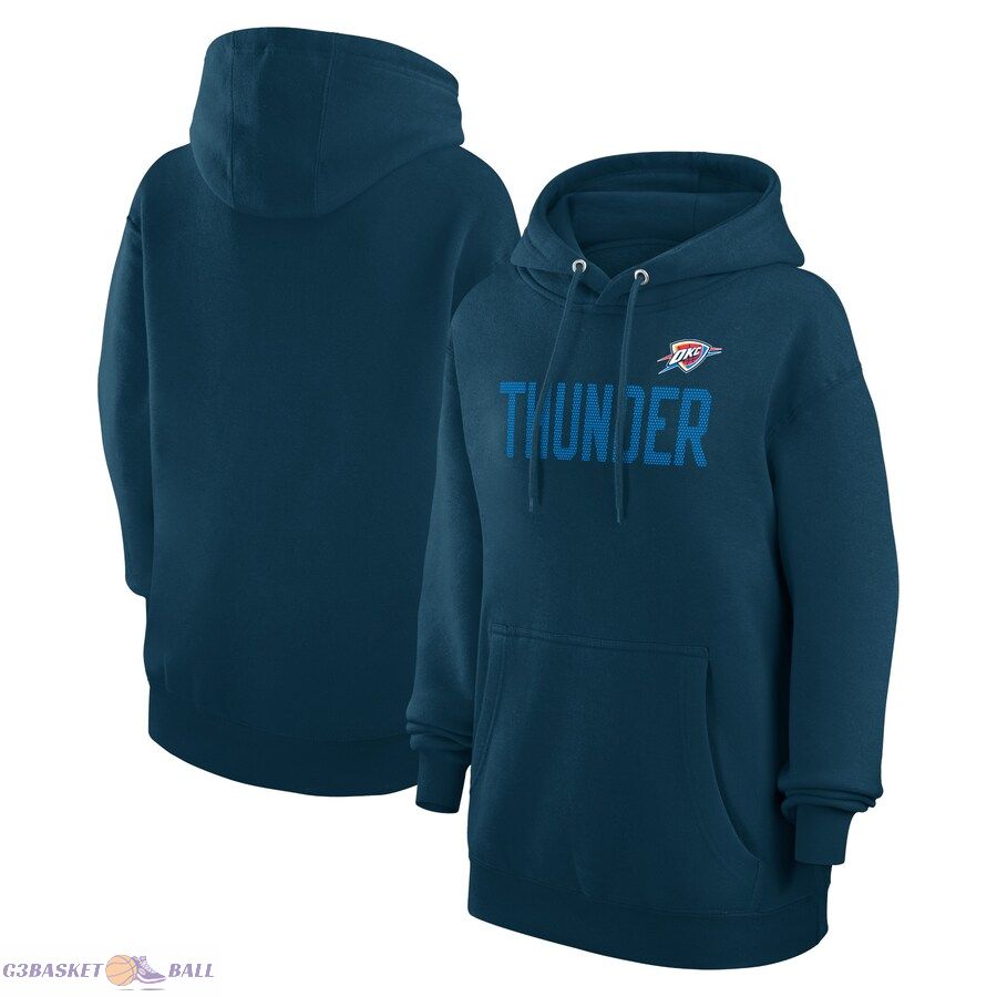 Women's Oklahoma City Thunder G-III 4Her by Carl Banks Navy Dot Print Pullover Hoodie