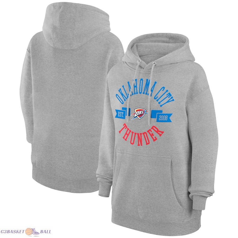 Women's Oklahoma City Thunder G-III 4Her by Carl Banks Heather Gray City Pullover Hoodie