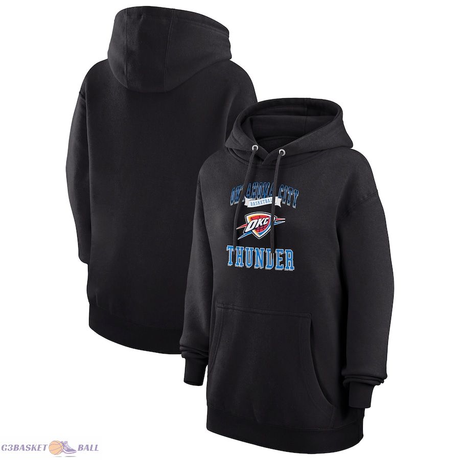 Women's Oklahoma City Thunder G-III 4Her by Carl Banks Black Graphic Fleece Pullover Hoodie