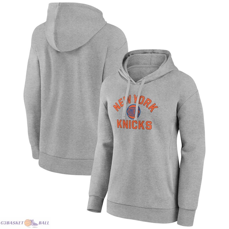 Women's New York Knicks Gray Overtime Pullover Hoodie