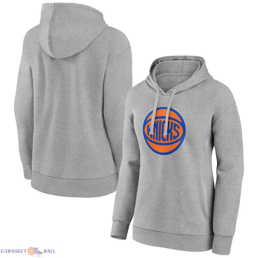 Women's New York Knicks Gray Alternate Logo Pullover Hoodie