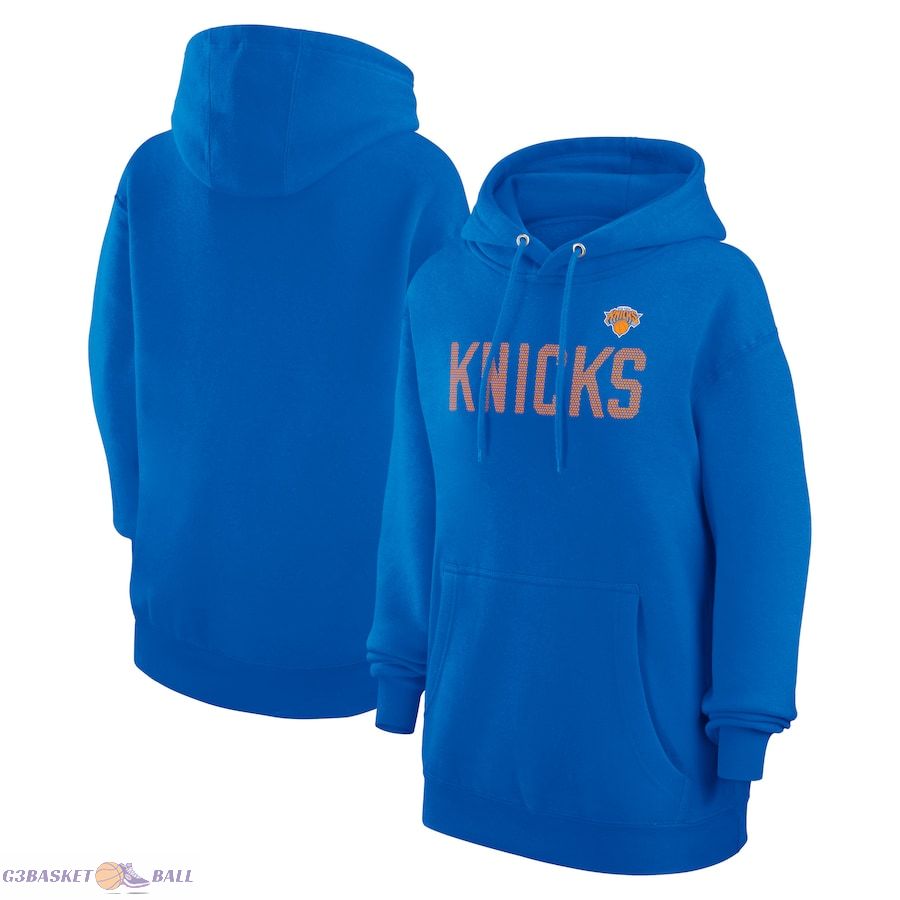 Women's New York Knicks G-III 4Her by Carl Banks Blue Dot Print Pullover Hoodie