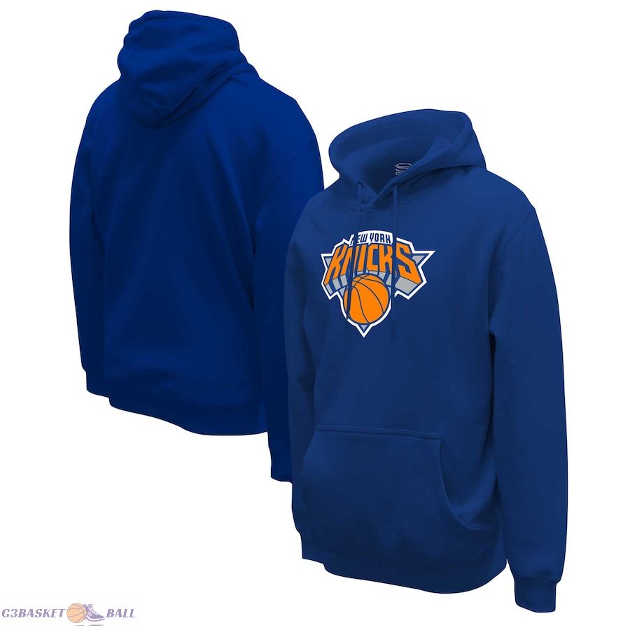 Unisex New York Knicks Stadium Essentials Blue Primary Logo Pullover Hoodie