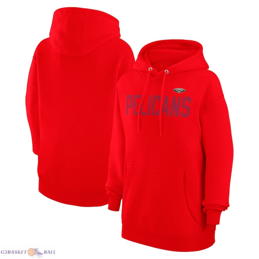 Women's New Orleans Pelicans G-III 4Her by Carl Banks Red Dot Print Pullover Hoodie