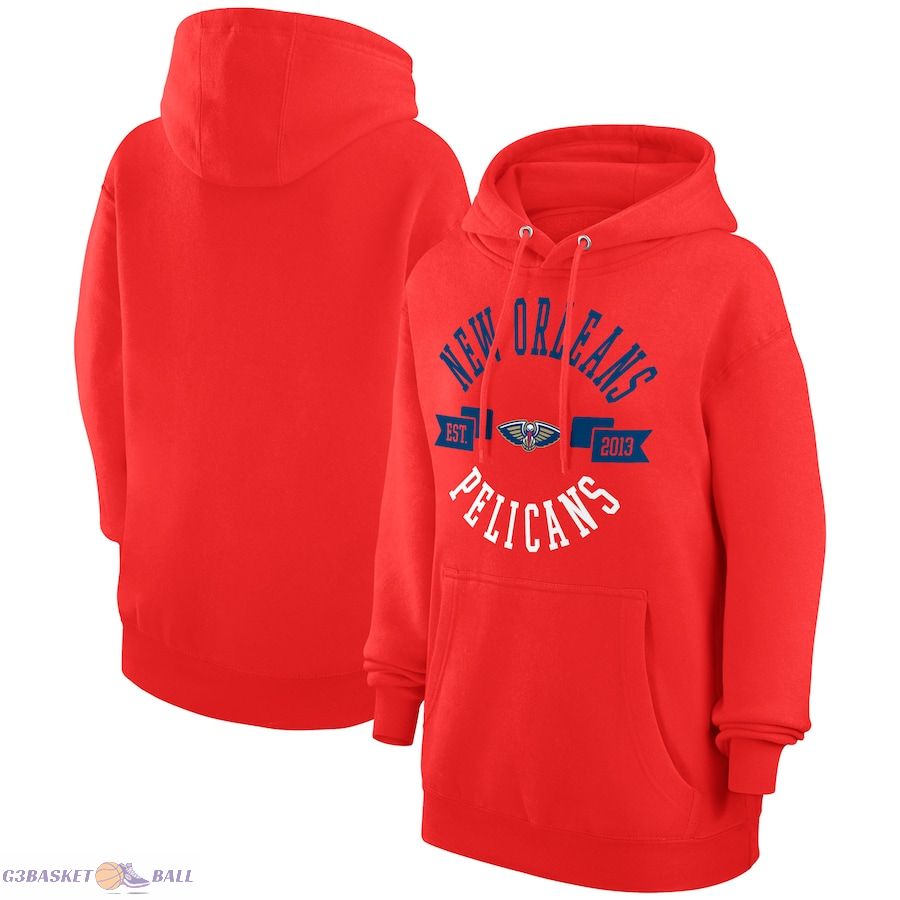 Women's New Orleans Pelicans G-III 4Her by Carl Banks Red City Pullover Hoodie