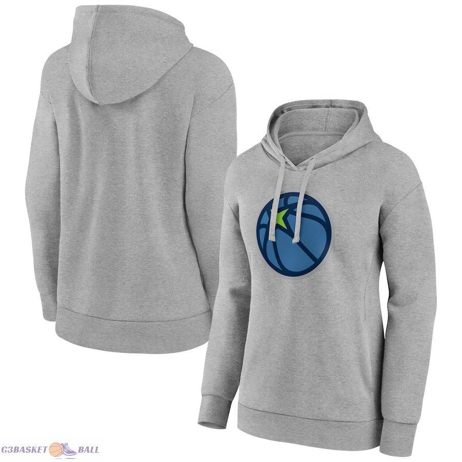 Women's Minnesota Timberwolves Gray Alternate Logo Pullover Hoodie