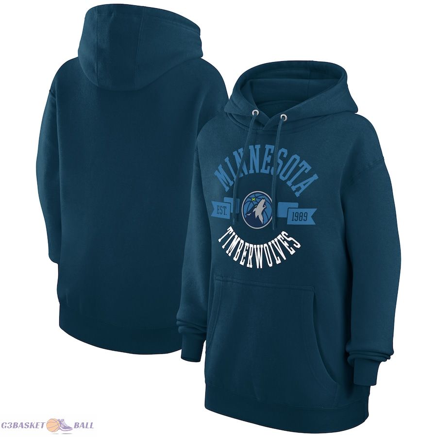 Women's Minnesota Timberwolves G-III 4Her by Carl Banks Navy City Pullover Hoodie