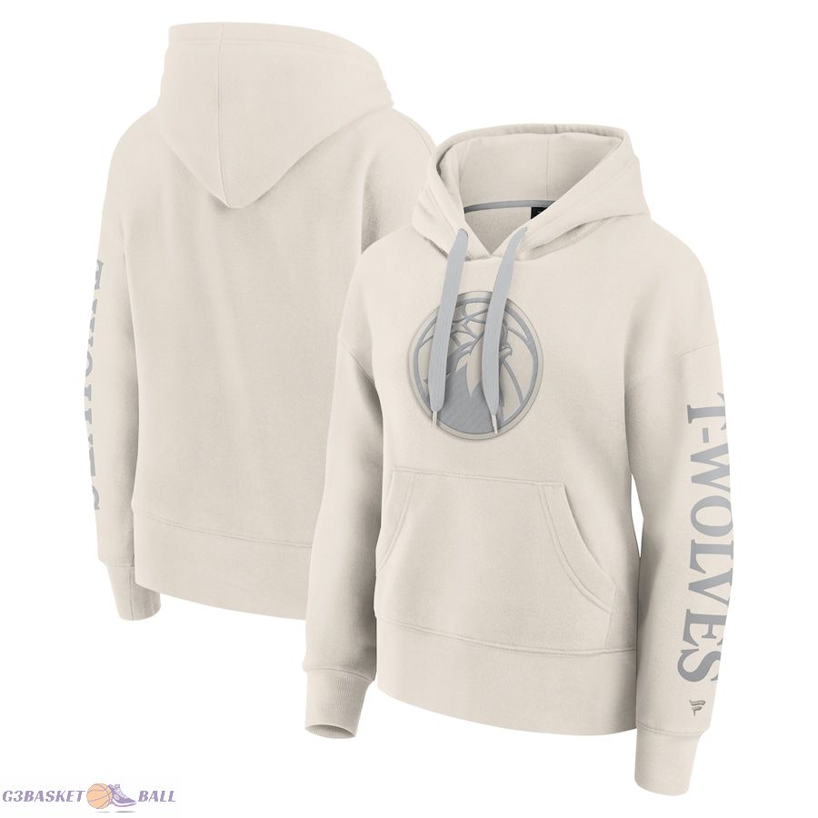 Women's Minnesota Timberwolves Fanatics Cream Elements Next Pullover Hoodie