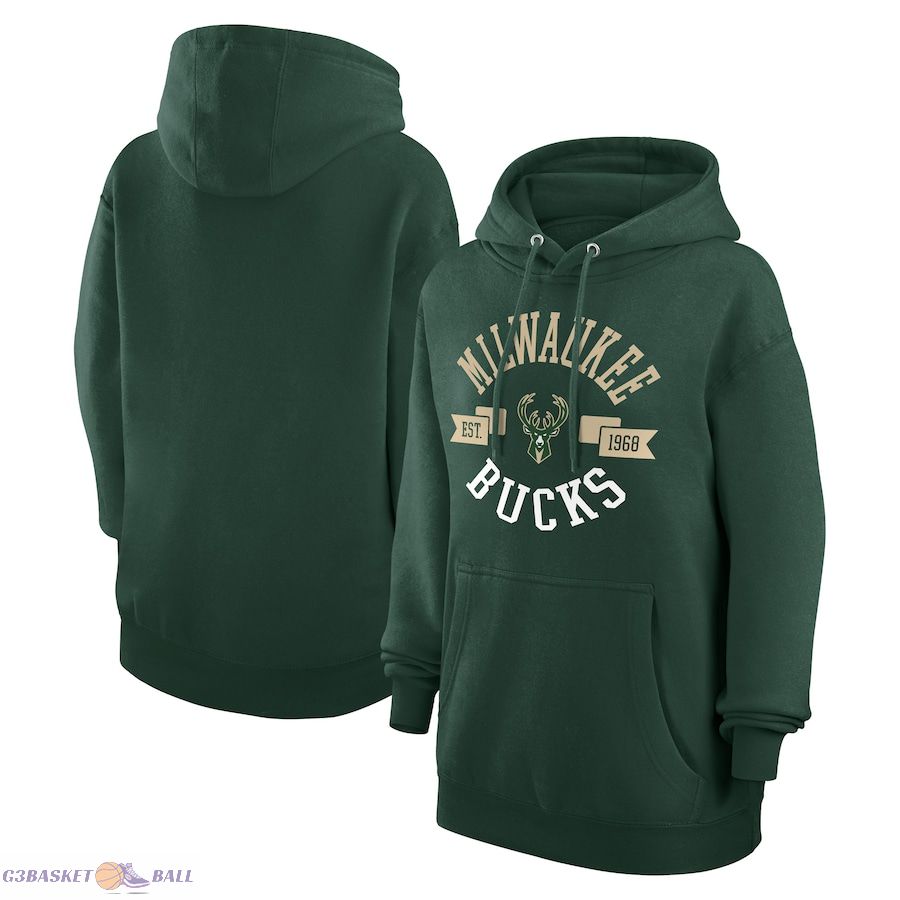 Women's Milwaukee Bucks G-III 4Her by Carl Banks Green City Pullover Hoodie