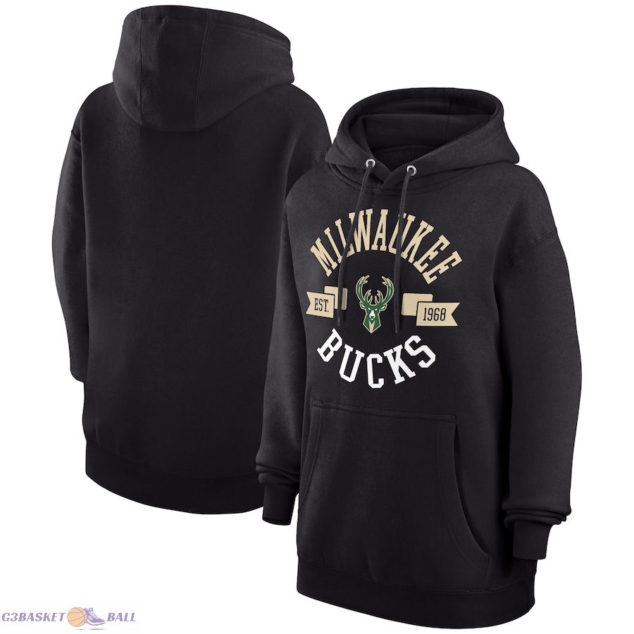 Women's Milwaukee Bucks G-III 4Her by Carl Banks Black City Pullover Hoodie