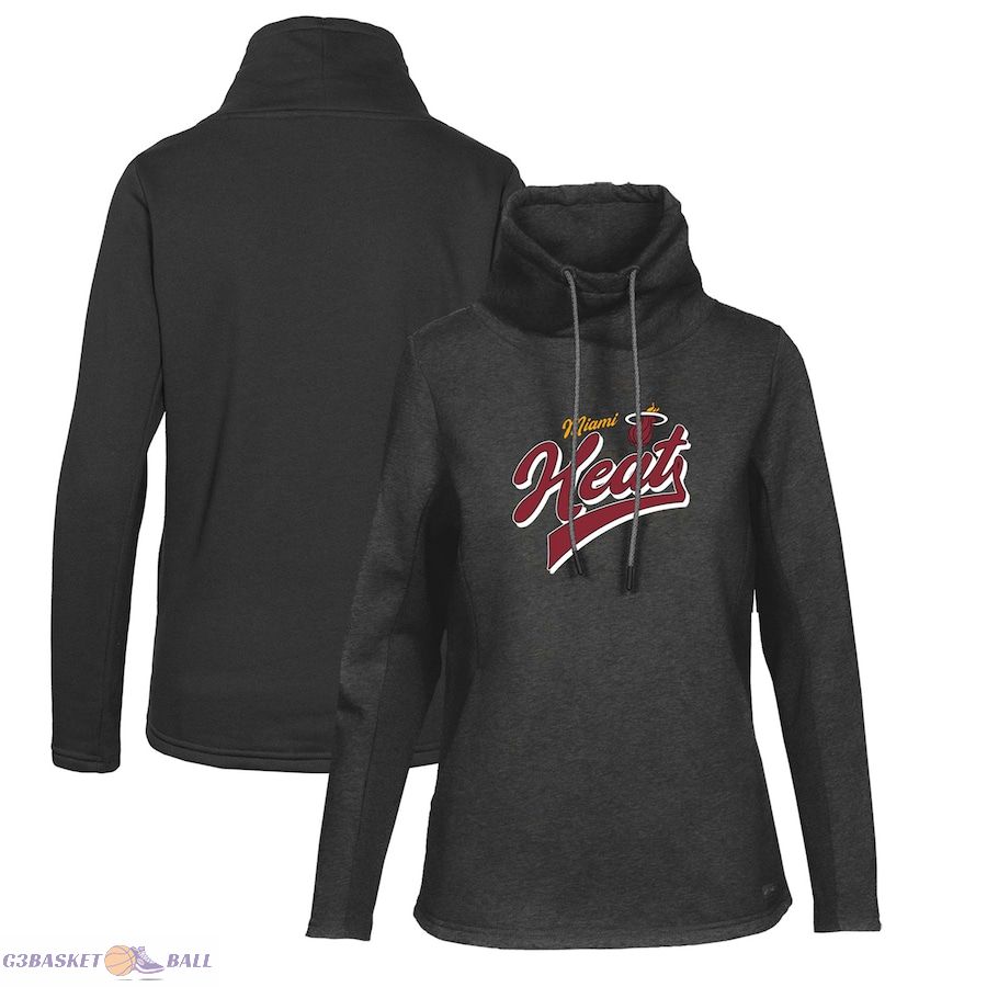 Women's Miami Heat Levelwear Black Loop Retro Pullover Hoodie