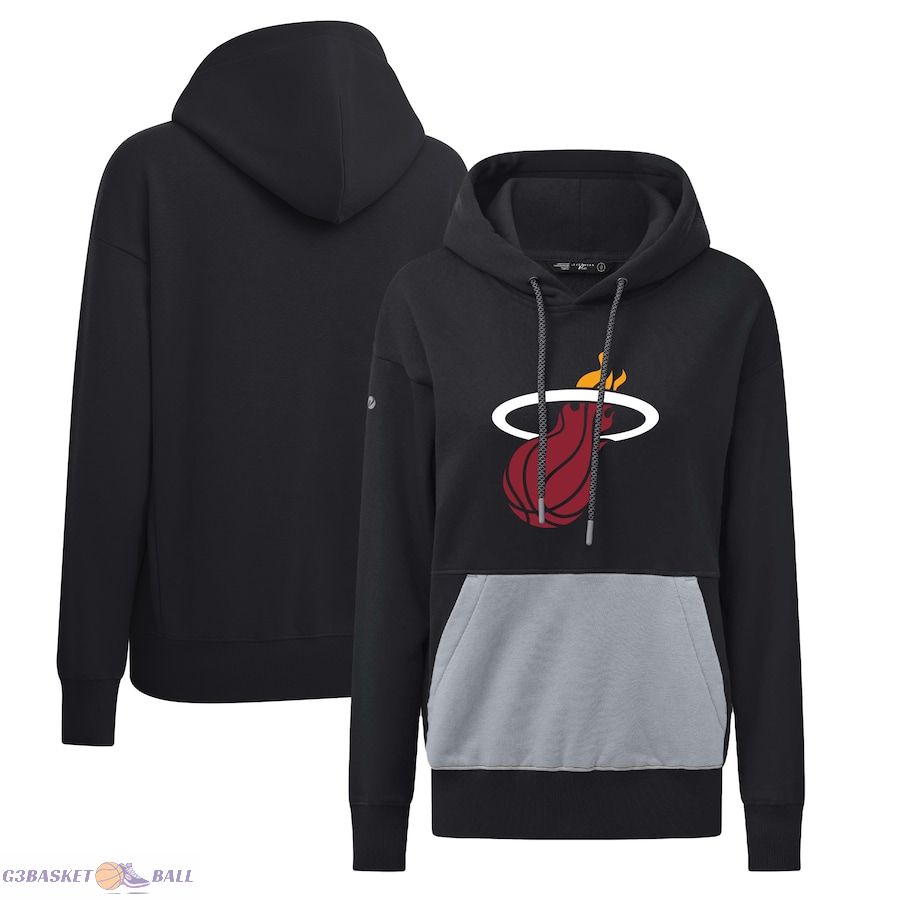 Women's Miami Heat Levelwear Black Bonfire Pullover Hoodie