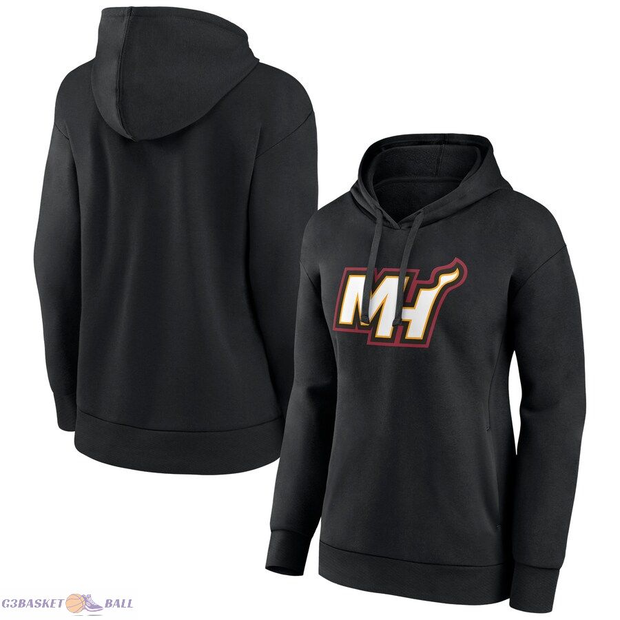 Women's Miami Heat Black Alternate Logo Pullover Hoodie