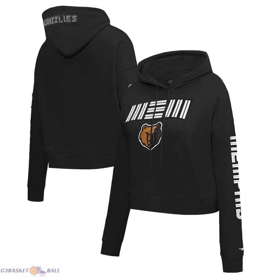 Women's Memphis Grizzlies Pro Standard Black 2023/24 City Edition Cropped Pullover Hoodie