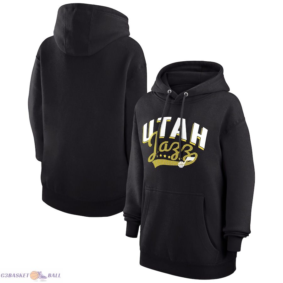 Women's Utah Jazz G-III 4Her by Carl Banks Black Filigree Logo Pullover Hoodie