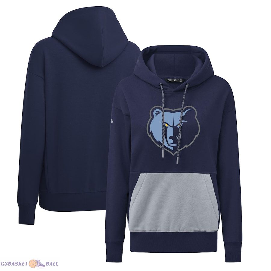 Women's Memphis Grizzlies Levelwear Navy Bonfire Pullover Hoodie