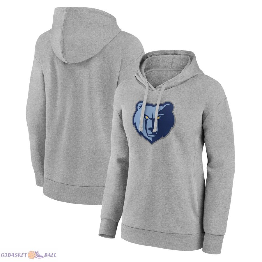 Women's Memphis Grizzlies Gray Primary Logo Pullover Hoodie