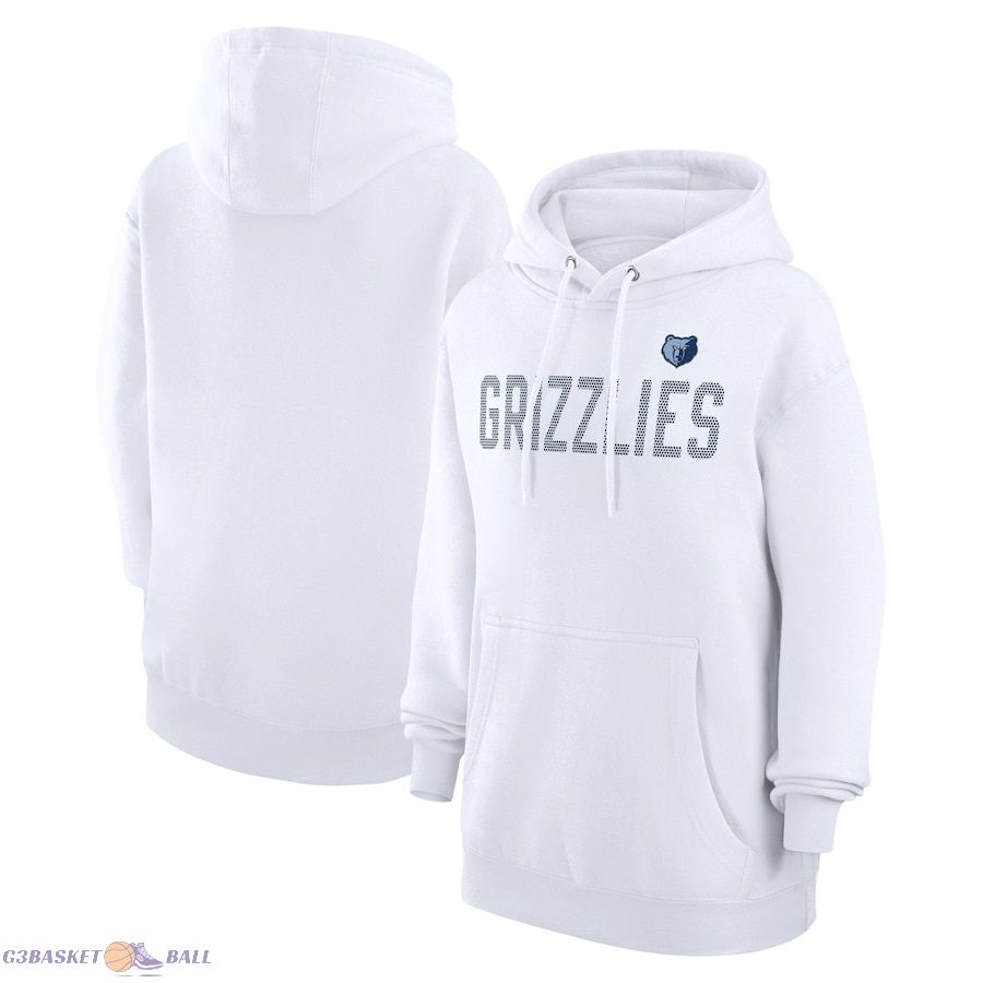 Women's Memphis Grizzlies G-III 4Her by Carl Banks White Dot Print Pullover Hoodie